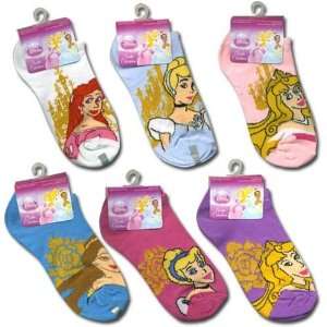  4pk Disney Princess Kids Anklets Socks Size 6   8 Baby