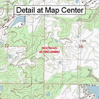  USGS Topographic Quadrangle Map   New Byram, Mississippi 