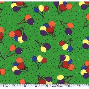  45 Wide Sugar Rush Balloons Green Fabric By The Yard 