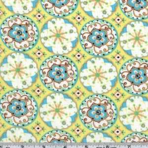  45 Wide Sun Drop Circle Blossoms Sunshine Fabric By The 
