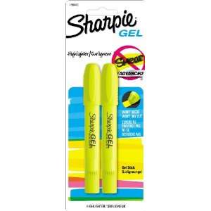  Sharpie Accent Gel Highlightes, Fluorescent Yellow, 2 