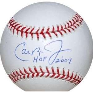  Signed Cal Ripken Jr. Baseball   with HOF 07 Inscription 
