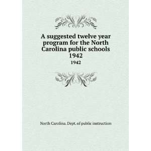  A suggested twelve year program for the North Carolina 
