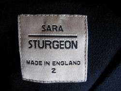 SARA STURGEON ENGLAND ARTSY ASYMMETRICAL NAVY DRESS~S/M  