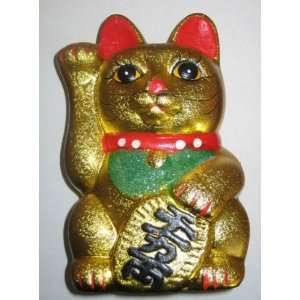  Feng Shui Maneki Neko Lucky Cat Happy Money Gold 