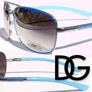 DG BLACK + PICK COLOR Mens Sunglasses Aviator Mirror DG  