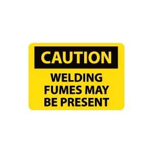   CAUTION Welding Fumes May Be Present Safety Sign