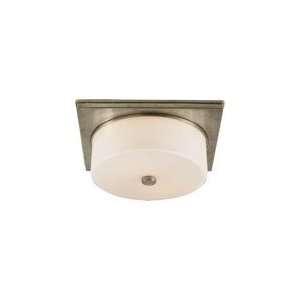 Thomas OBrien Newhouse Circular Flush Mount in Antique Nickel with 