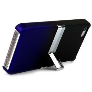 iPhone 4S Snap On Case with Metallic Built In Kick Stand and Interior 