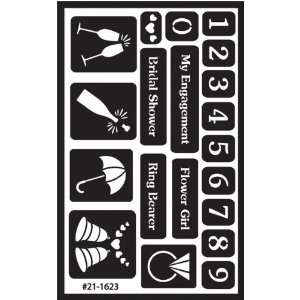 Reusable Glass Etching Stencils  Numbers