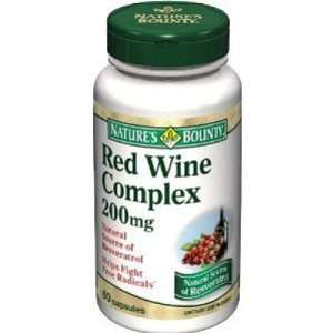  Natures Bounty  Resveratrol Red Wine Extract, 200mg, 60 