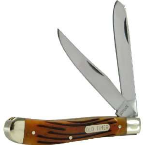  Schrade 94BR Old Timer Gunstock Trapper Knife with Clip 