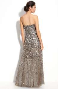 278 New Adrianna Papell Sequined Strapless Mesh Gown 10 **Sold Out 