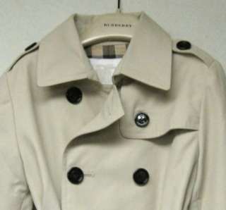 BURBERRY SHORT DOUBLE BREASTED TRENCH COAT Sz3 NWT$415  