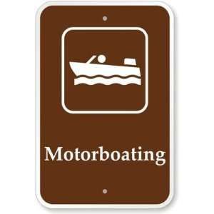  Motorboating (with Graphic) Diamond Grade Sign, 18 x 12 