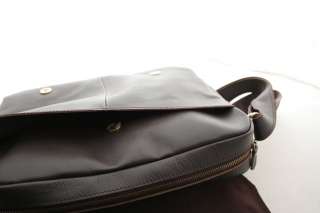   Genuine Leather Dark Brown Mens Messenger Shoulder Bag Briefcase