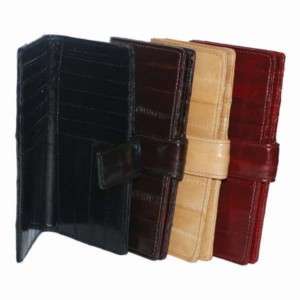 Eel Skin Leather Business ID Credit Card Holder New Case Ladies Wallet 