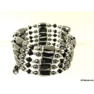  Magnetic Hematite Nuggets Bracelet or Necklace with Black 