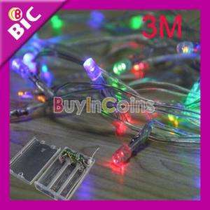3M 30 LED Light Battery Colorful White String Bulb Party Christmas 