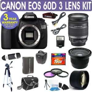  Canon EOS 60D + Canon 18 200mm IS Lens + .40x Fisheye Lens 