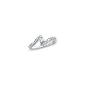   Swirl Promise Ring in 10K White Gold 1/4 CT. T.W. classic Jewelry