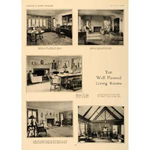  1926 Article Living Rooms H. G. Streat Robert M. Haig 