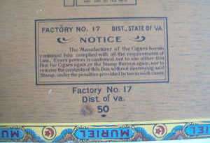 Muriel Babies Factory No. 17 Wooden Cigar Box  