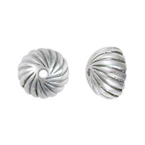    Sterling Silver Domed Twist Cut Out Bead Cap Arts, Crafts & Sewing
