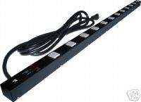 48 12 Outlet Metal Power Strip, Surge Protected 4129BL  