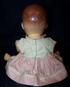 Vintage 1950s 11 Tiny Tears American Character Doll Hazel Eyes Dress 
