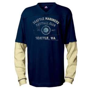  Seattle Mariners Double Play Long Sleeve 2 Fer Shirt 