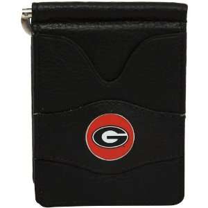  NCAA Georgia Bulldogs Black Leather Billfold Wallet 