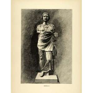  1890 Wood Engraving Mausolus Ruler Caria Hecatomnid 