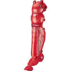 com Wilson Pro Stock Hinge FX Pro 15 Junior Leg Guard   Scarlet Red 