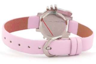 Solo Girls Pink Cat Kitten Watch Polished Steel Tone Case Pink Dial 