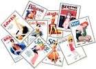 VINTAGE PINUP POSTCARDS BETTY PAGE LILY ST.CYR set of 10 items in OLD 