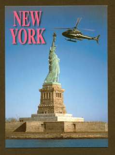 OZ 5x7 Postcard Modern Statue of Liberty, Helicopter  