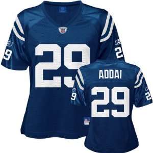  Joseph Addai Blue Reebok Replica Indianapolis Colts Women 