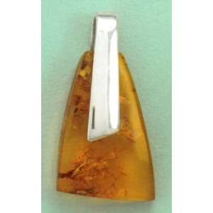  Baltic Amber Sterling Silver Pendant, 1.5 in (incl bail) Jewelry