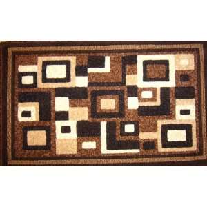  Brown Square Patterns Patchwork Area Rug / Mat / Carpet 2 
