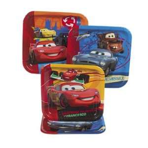  Cars 2 Square Dinner Plates   Tableware & Party Plates 