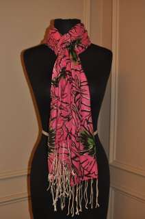 Lilly Pulitzer Womens Murfee Scarf in Hotty Pink Standing Ovation NWT