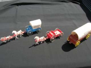Vintage Horse and Carriage Toy Lot Stagecoach  