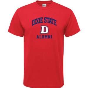  Dixie State Red Storm Red Alumni Arch T Shirt Sports 