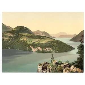   of Seelisberg and Pilatus, Lake Lucerne, Switzerland