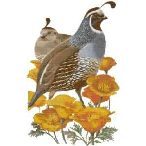  California State Bird and Flower Counted Cross Stitch Pattern 