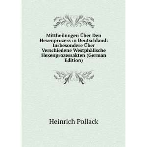   ¤lische Hexenprozessakten (German Edition) Heinrich Pollack Books