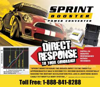 Sprint Booster reduces the delay of DBW throttle responses, providing 