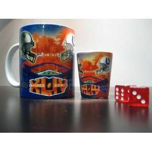   IV Dueling Helments Colts / Saints Glass Coffee Mug