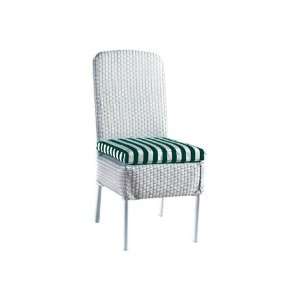  Lloyd Flanders Wicker Cushion Side Patio Dining Chair 